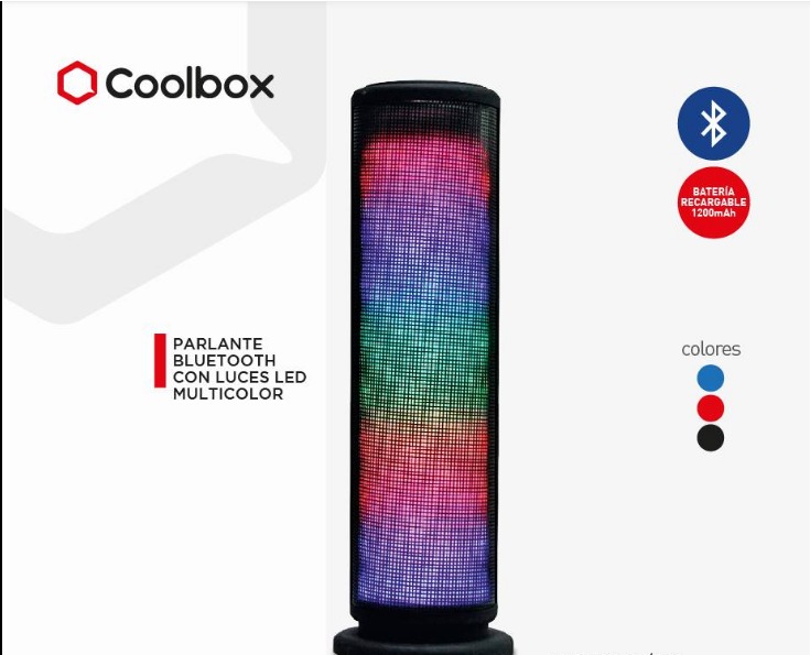 Parlante Bluetooth con luces Led multicolor Coolbox _My Coolbox_